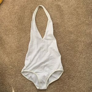 NWT American Apparel white halter bodysuit